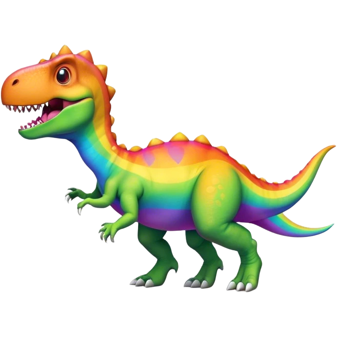 gay dinosaur running emoji