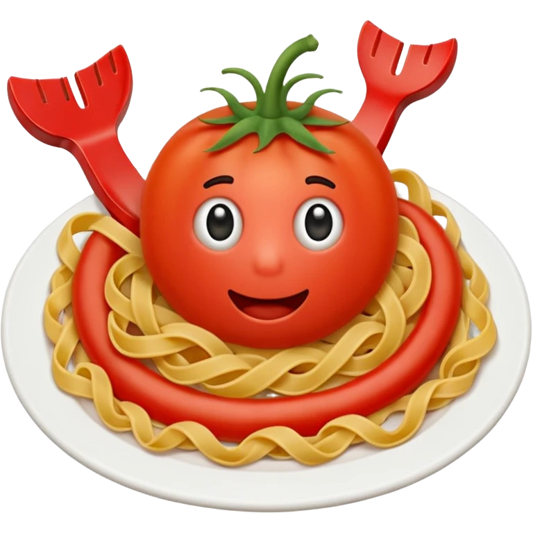 Pasta vermelha com papel emoji