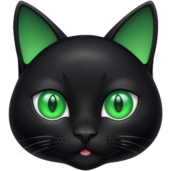 Realistic black cat emoji