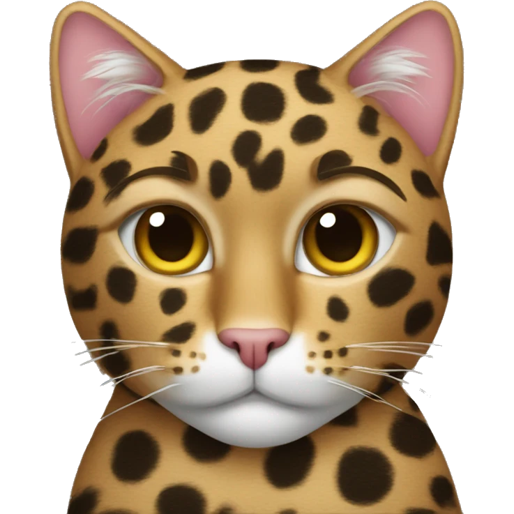 A cat with a leopard-like coat pattern. emoji