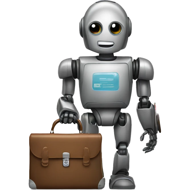 Robot and briefcase emoji
