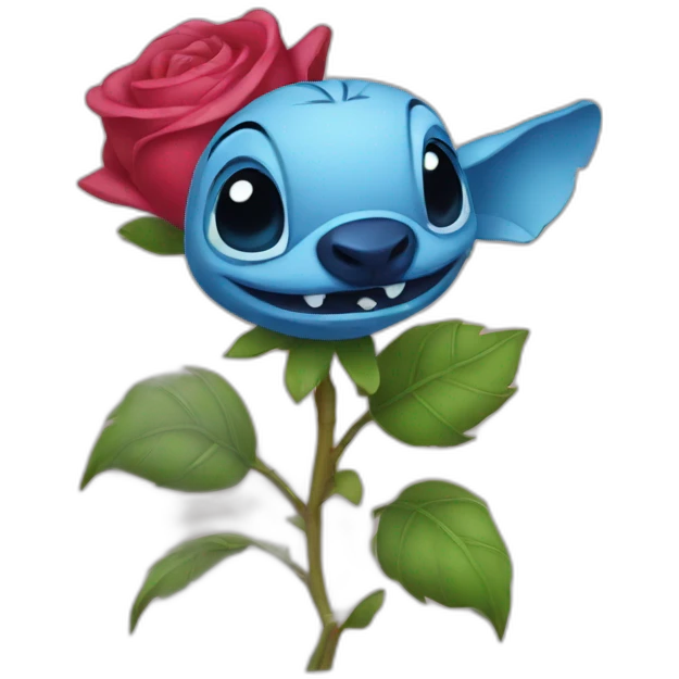Stitch rose emoji