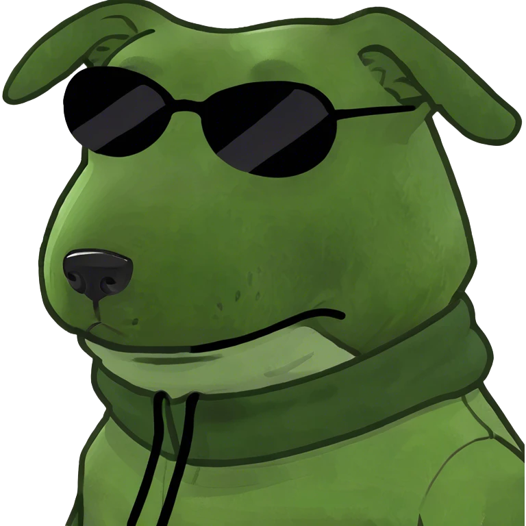 Dog wearing ski mask emoji
