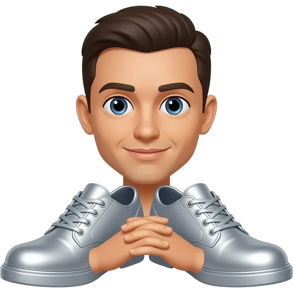 🫪 me puedes hacer este emoji con zapatos nickels emoji