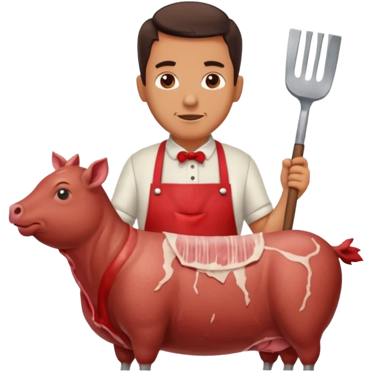  Guy riding meat emoji