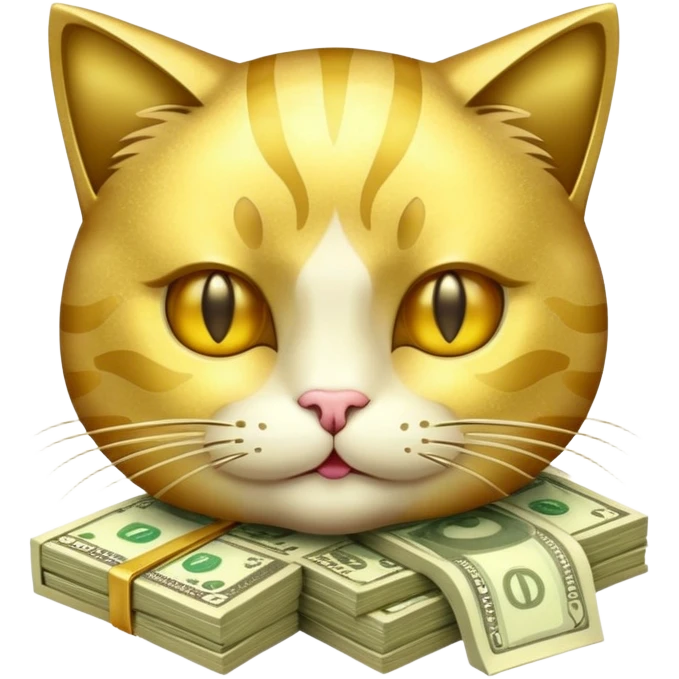 Money face cat  emoji