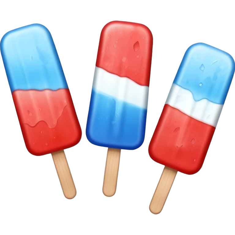 red white blue ice popsicle simple emoji