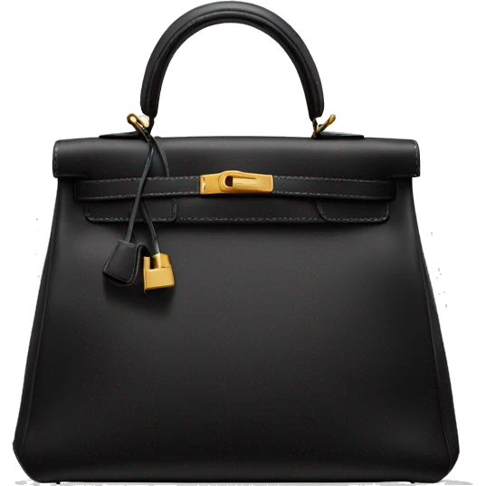 Black Hermès Kelly bag emoji