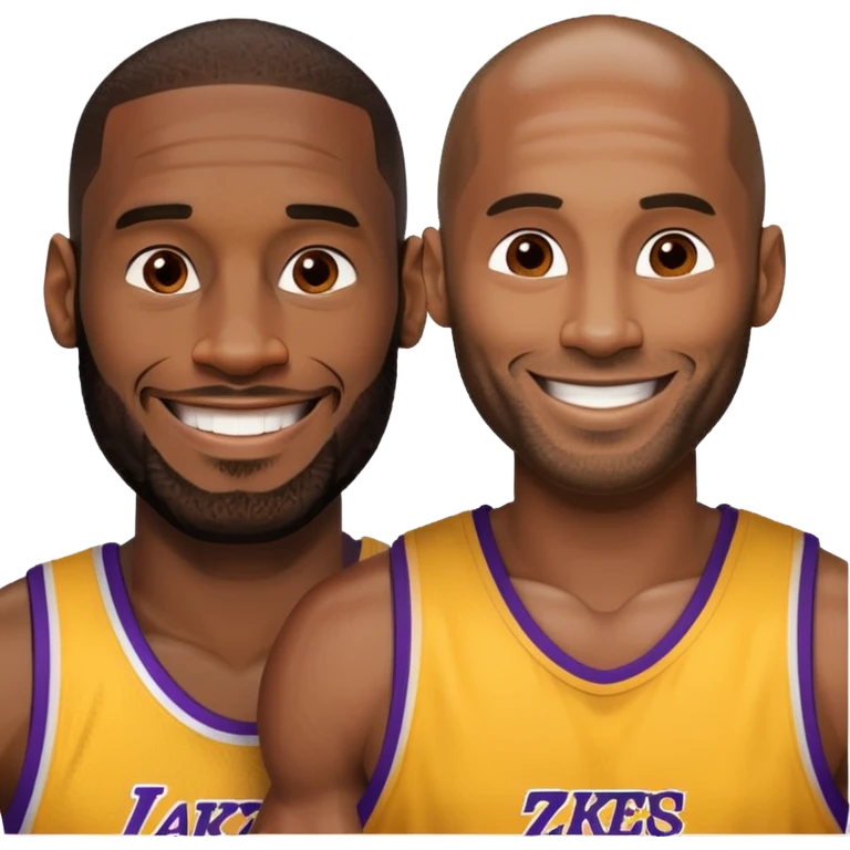 LeBron James and Kobe Bryant buff emoji