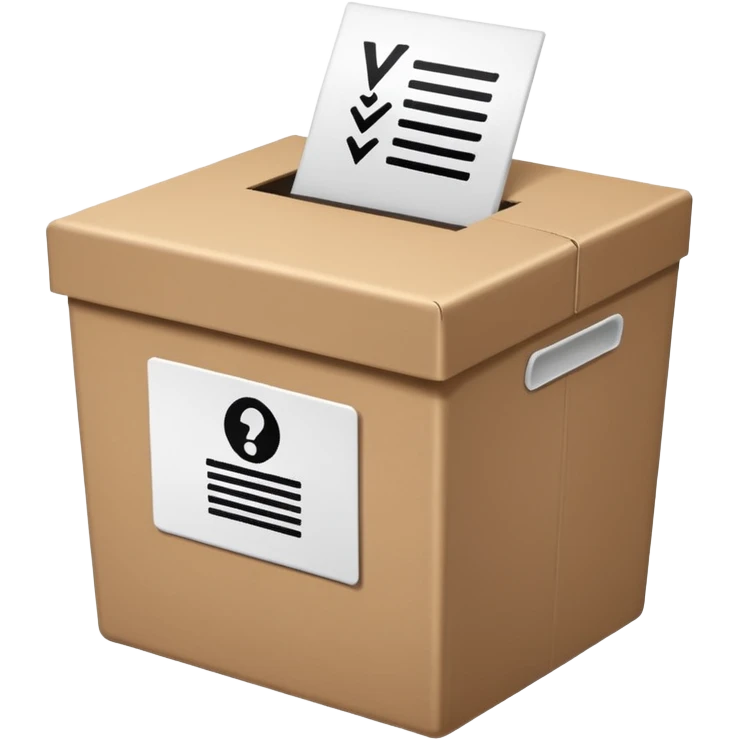 voting ballot and box emoji