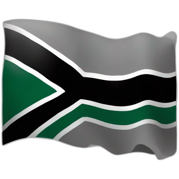 Greyscale South African flag no colours  emoji