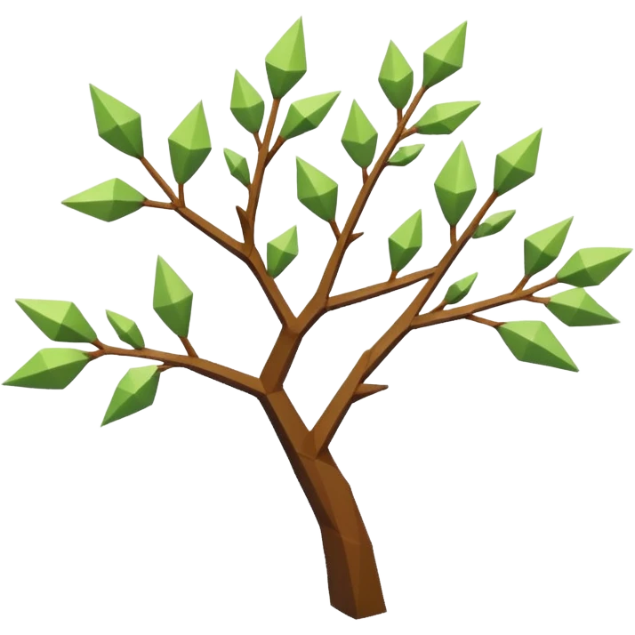 low poly branch white godly   emoji