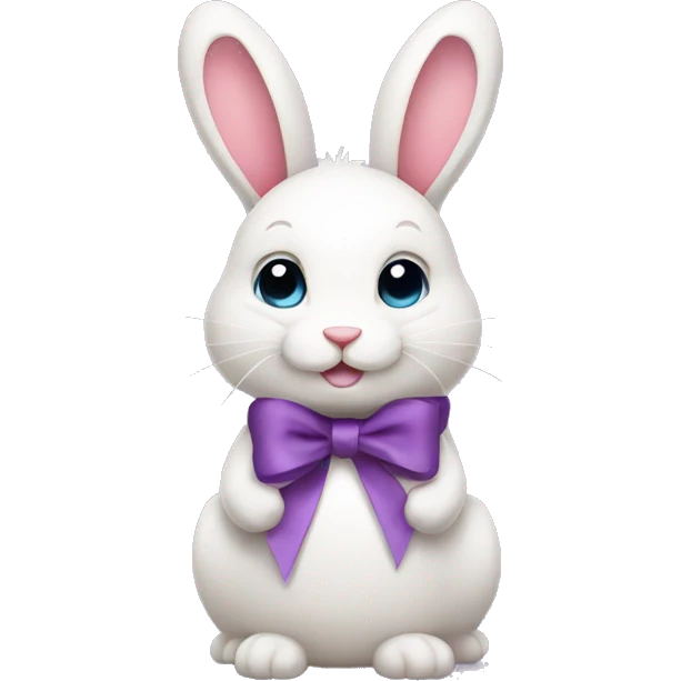 Bunny with ribbon  emoji