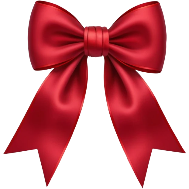 dark red bow emoji