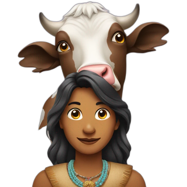 indian with a company cow emoji