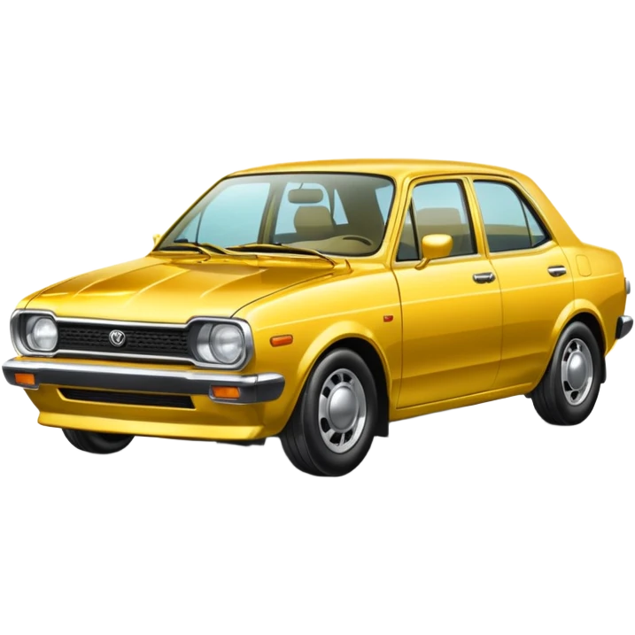 Golden Corolla car emoji emoji