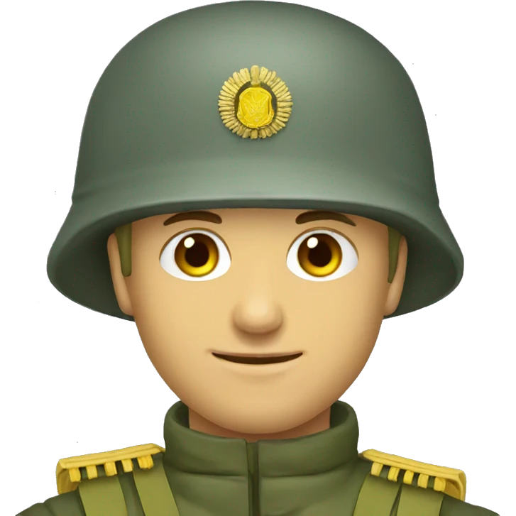 Ukrainian soldiers have in hand Russian hat  emoji
