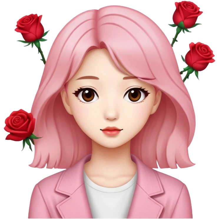 Rose who is a K-pop idol emoji