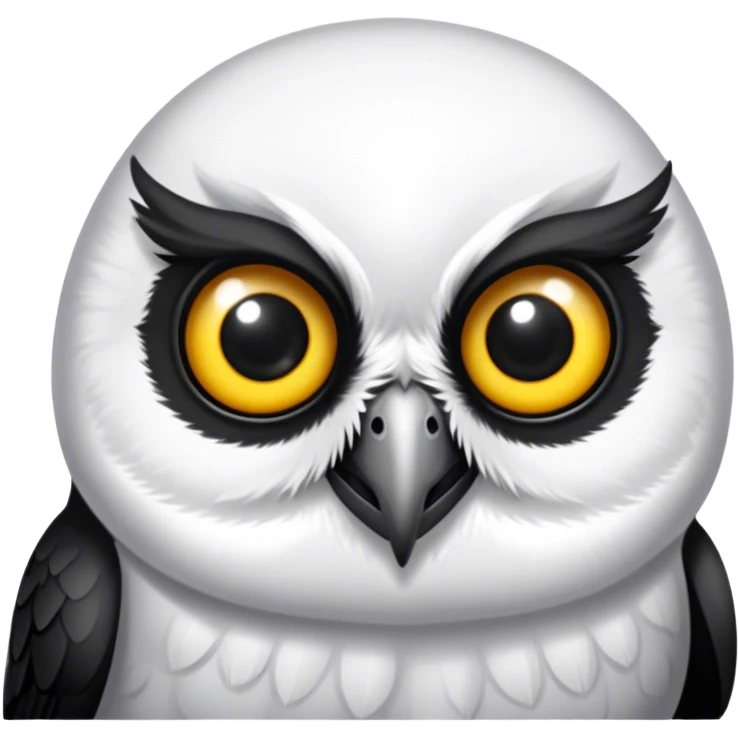 sketsa mata dan alis burung hantu  emoji