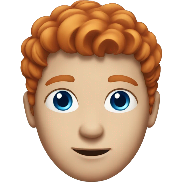 red hair guy with blue eyes emoji