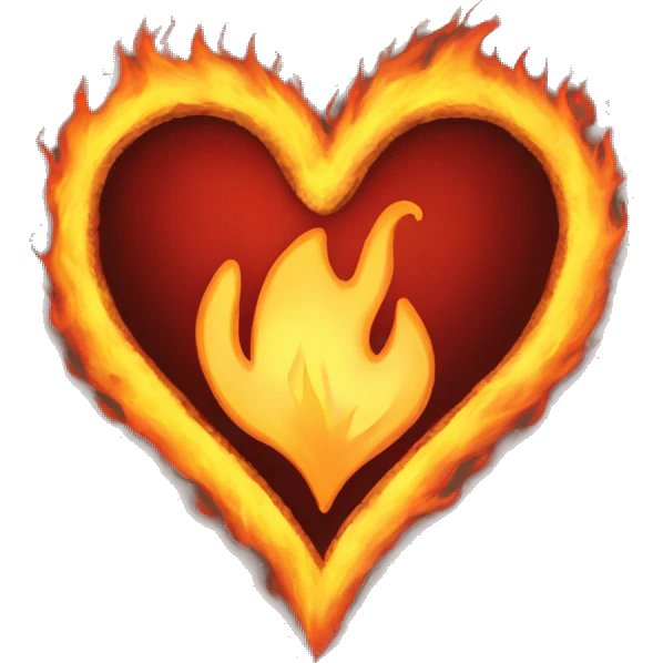 Heart in fire emoji