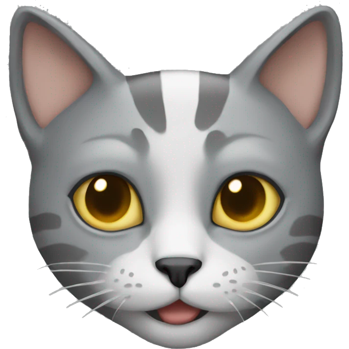 gatto grigio scuro  emoji