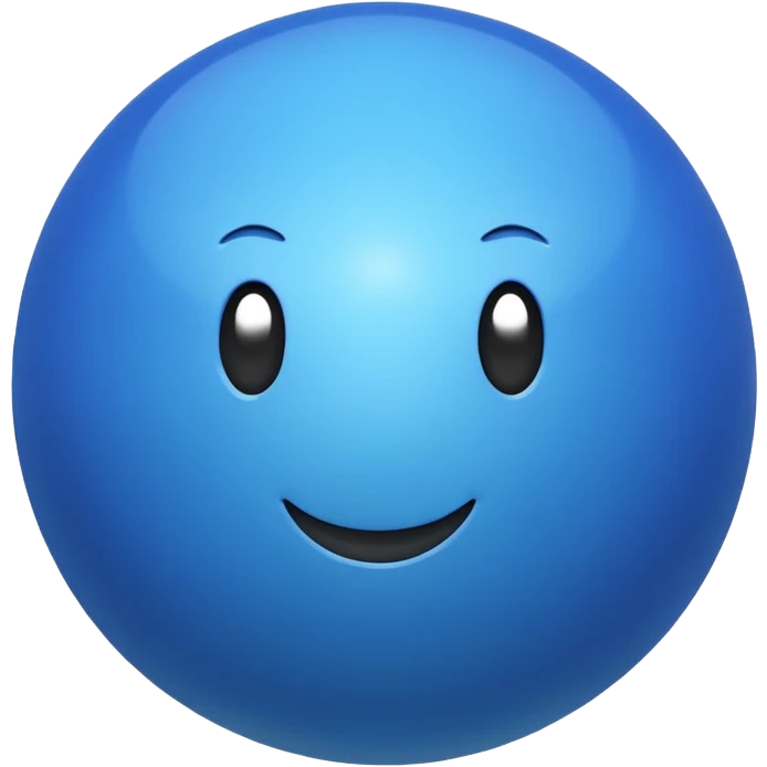 3d blue ball emoji
