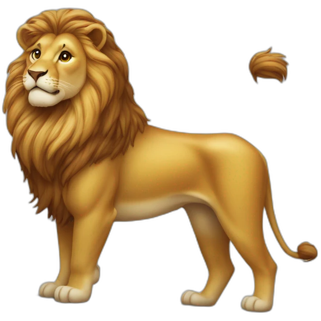 lion sur dauphin emoji