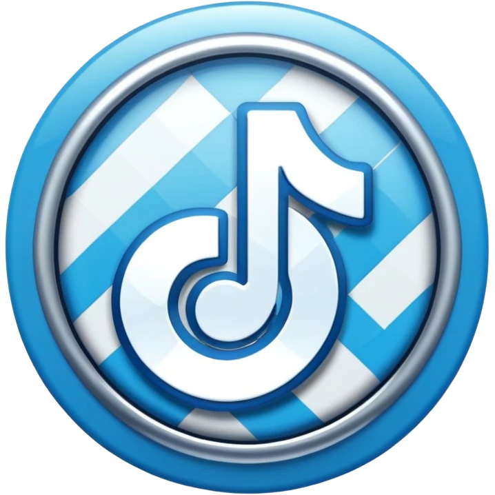 Make me an verified tiktok emoji like the one that's blue and inside is a white check emoji