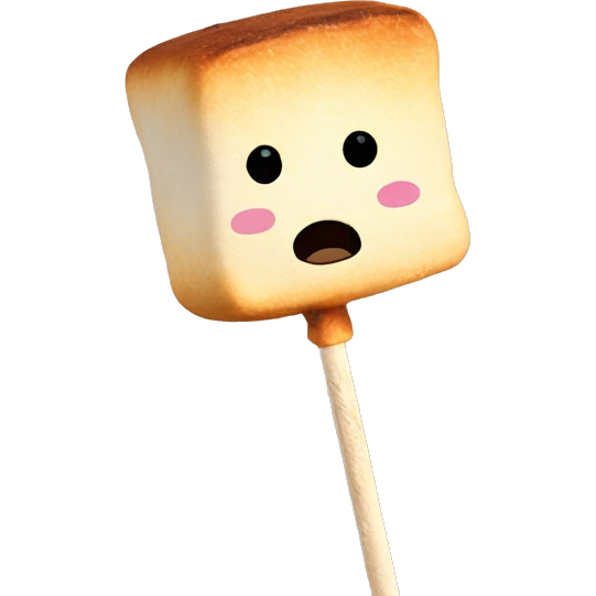 Roasted marshmallows on a stick emoji