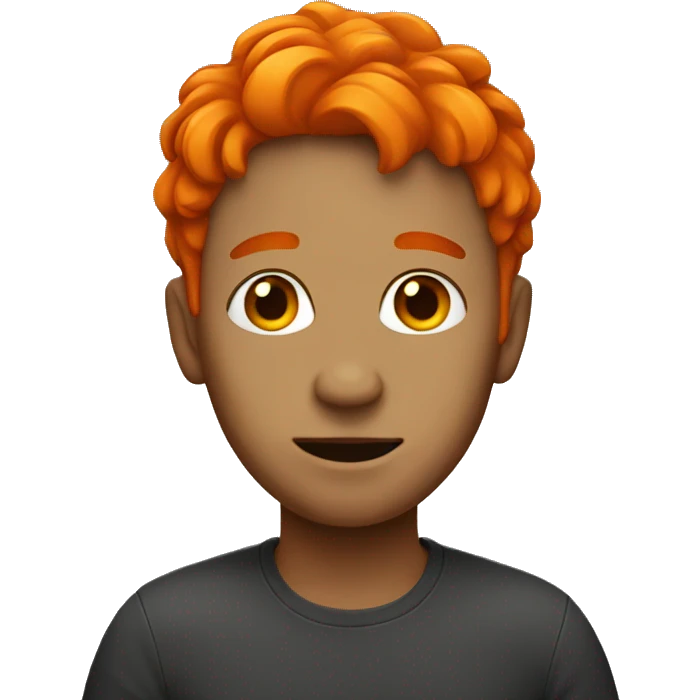 red person with orange hair emoji