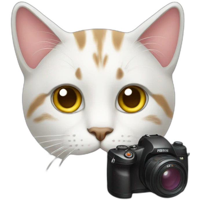 Cat with camera emoji