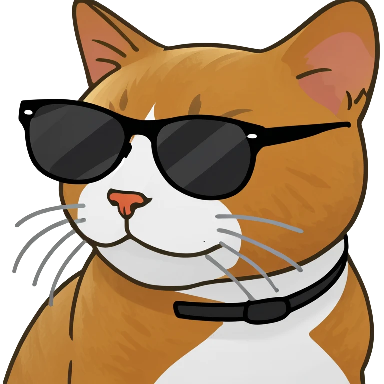 Cat with sunglasses emoji