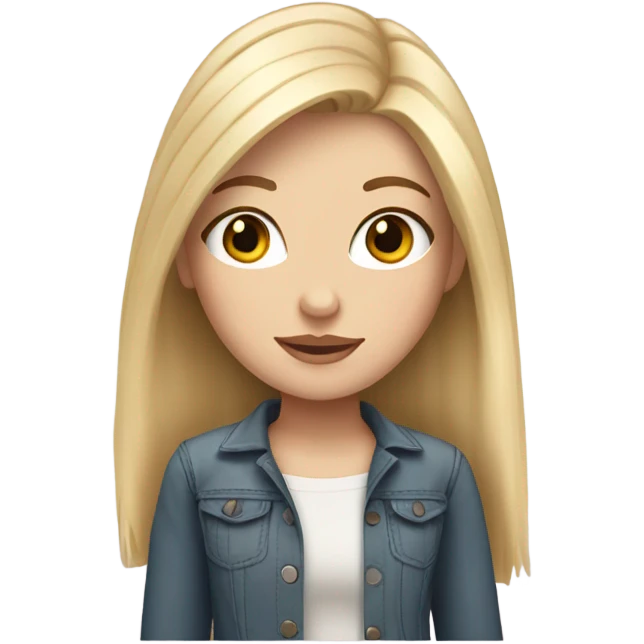 white Girl with light blonde hair and long eyelashes emoji