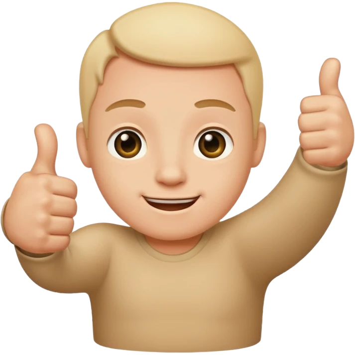 I want a thumbs up with a smaller thumbs up in the bottom right corner emoji