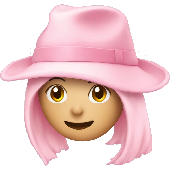 Light pink hat with an S emoji