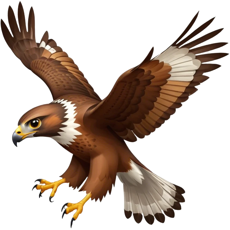 Hawk in flight emoji