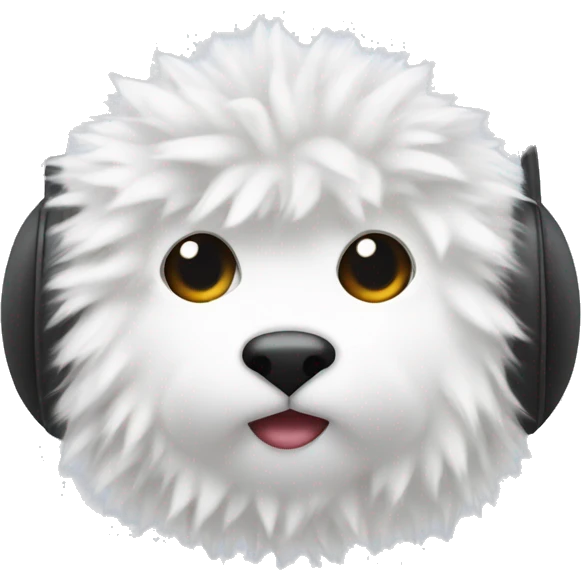 Fluffy white earmuffs  emoji