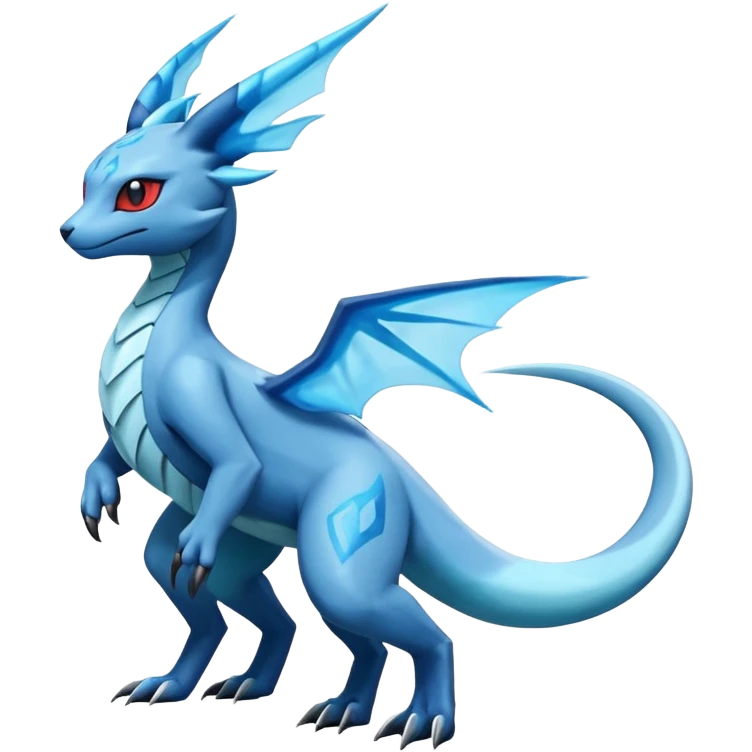 Salandit-Glaceon-Salamence-hybrid-fusion (full body) emoji