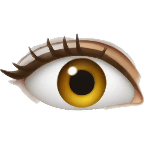 realistic portrait of girl with a lazy eye  emoji