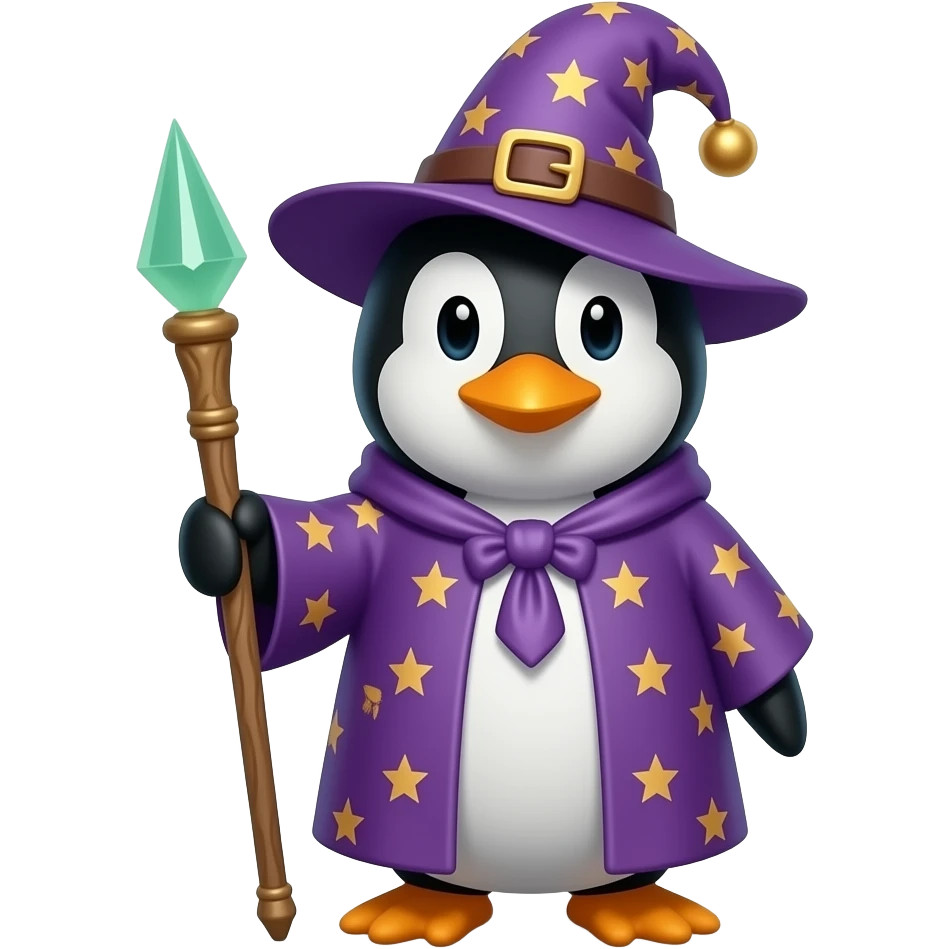 Penguin Wizard emoji