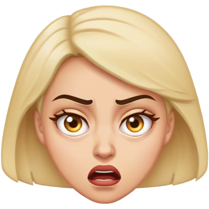 rosa claro. mulher revirando os olhos brava emoji