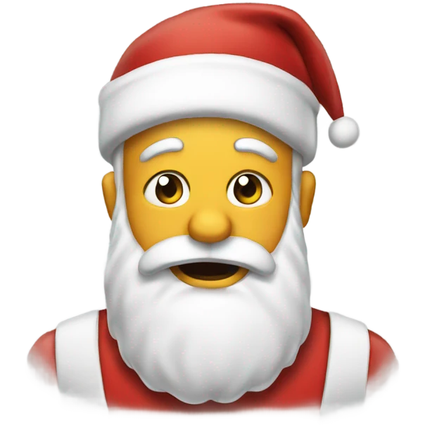 Embarrassed Santa emoji
