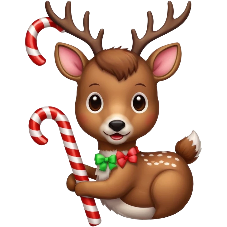 Deer eating candy emoji