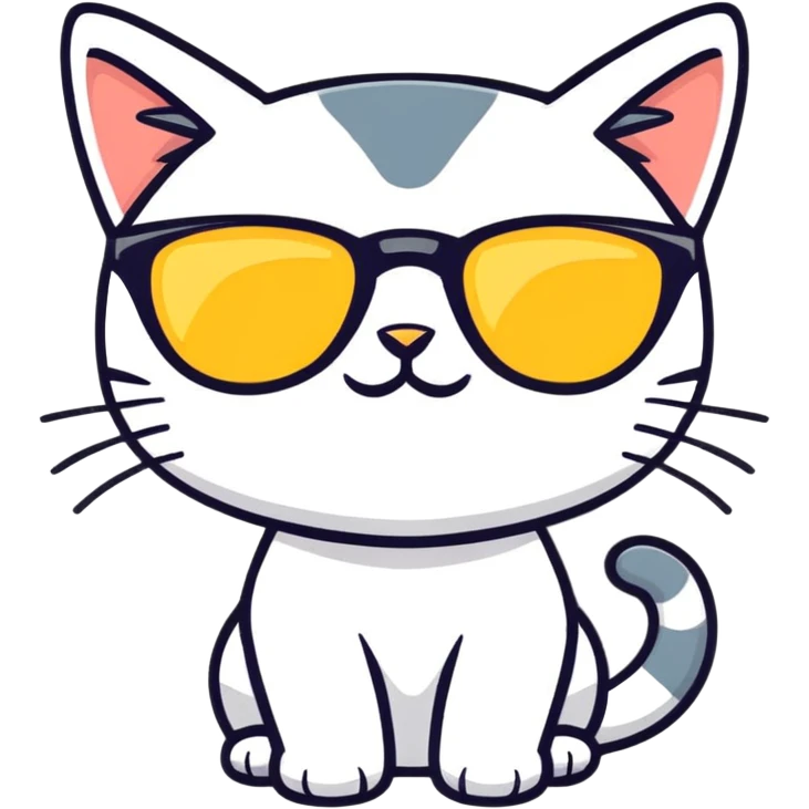 Cat with sunglasses emoji