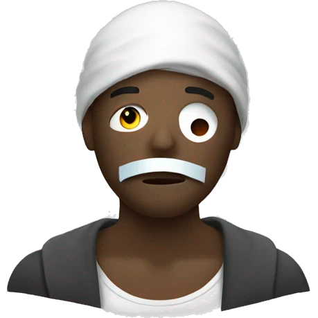 A sick man have mask  emoji