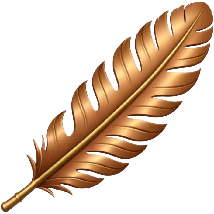 бронзовое перо emoji