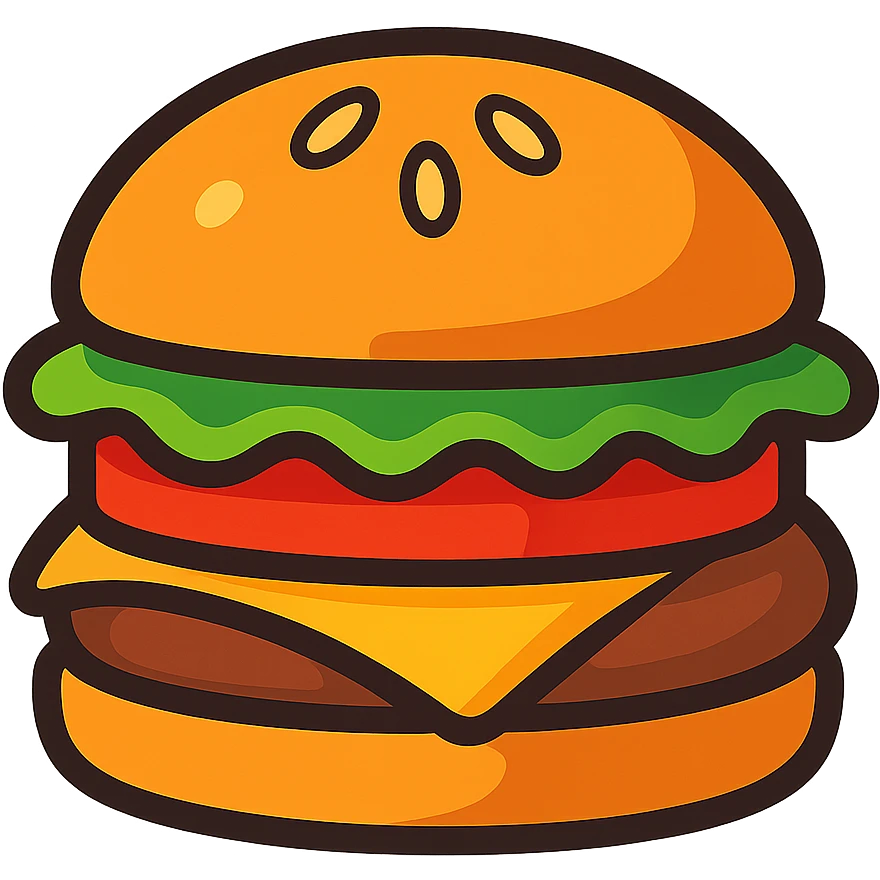 cartoon hamburger emoji