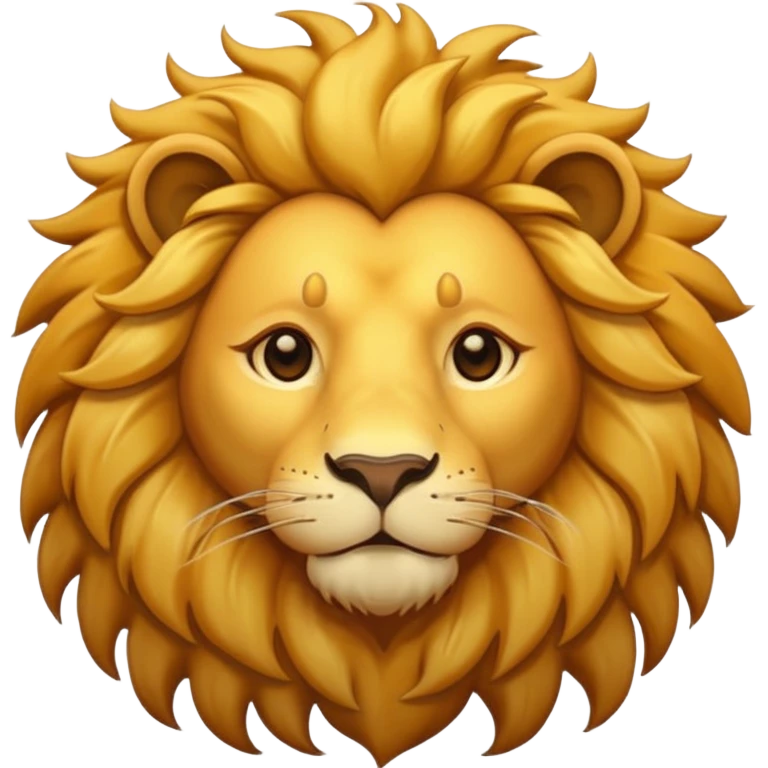 Realistic lion with a sun behind it emoji