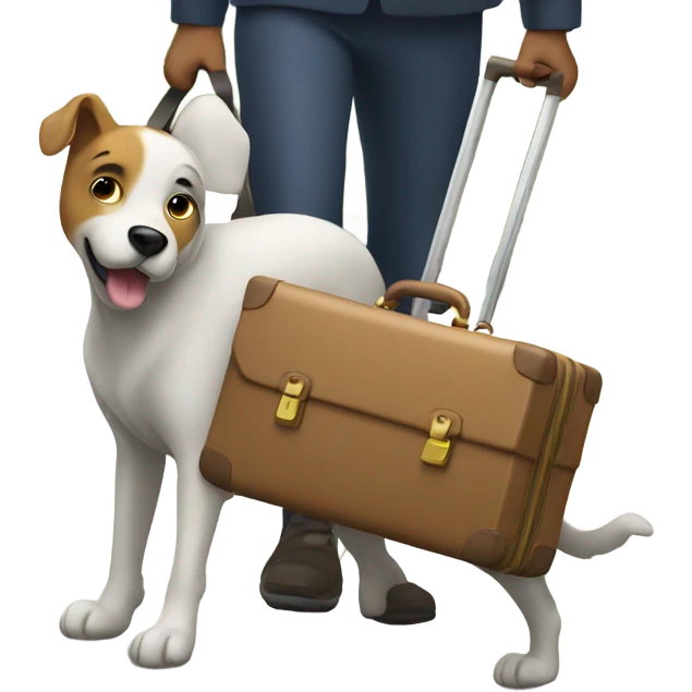 Dog with a suitcase emoji